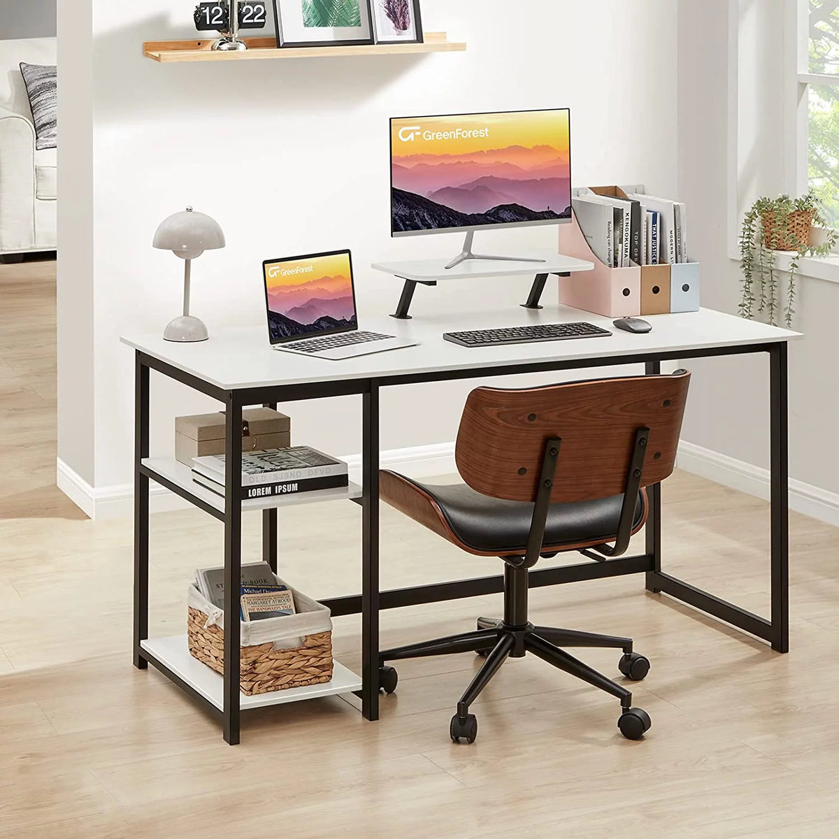 39 inch Computer Desk with Monitor Stand T868